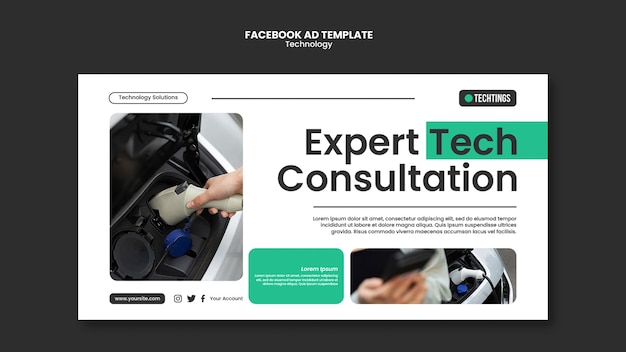 Technological Innovation Concept Facebook Template – Free Download