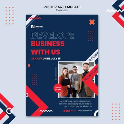 Business Development Poster Template – Free Download