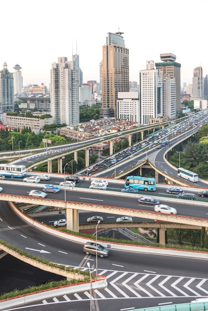 Aerial View of Shanghai Overpass – Free Stock Photo, Download for Free