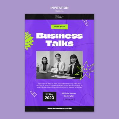 Business Concept Invitation Template – Free Download