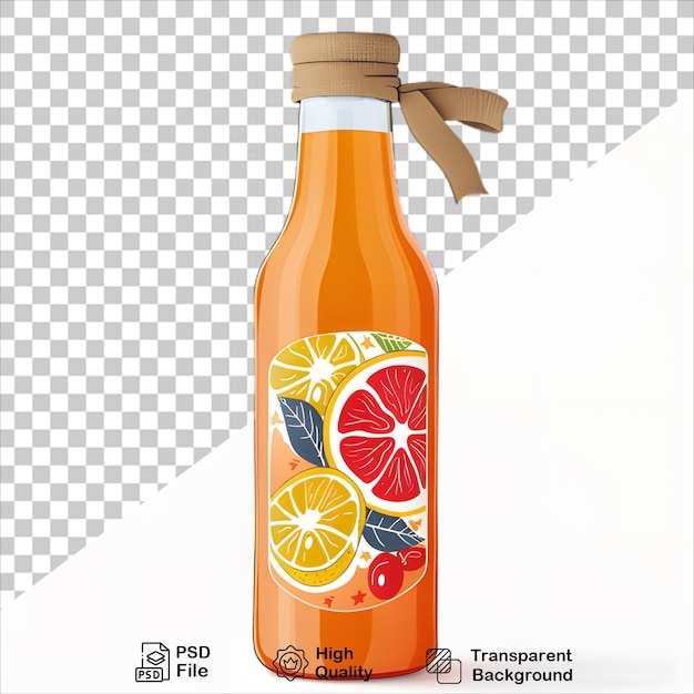 Orange Juice Bottle Mockup with Clear Background – Free Download