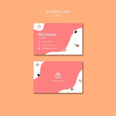 Sushi Restaurant Business Card Template – Free Download