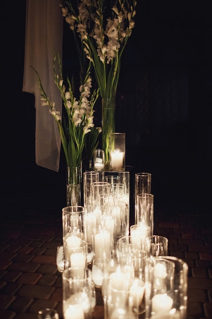 Brightly Burning Candles on the Floor – Free Stock Photo for Download