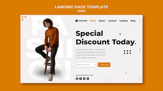 Fashion Sales Landing Page – Free Download, Free Stock Photo