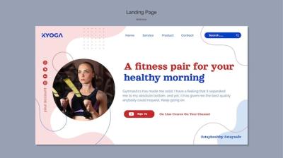 Fitness Wellness Landing Page – Download Free Stock Photo