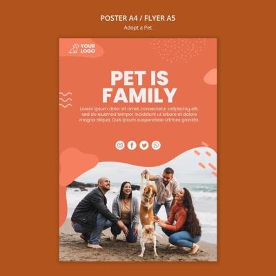 Adopt a Pet Poster Template – Free Download for Your Projects