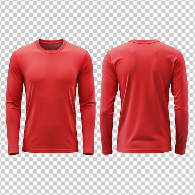 Red Hooded Sweatshirt Front and Back on Transparent Background – Free Download