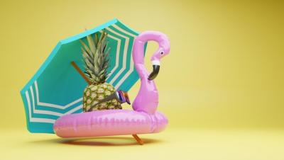 Pink Flamingo-Shaped Float for Summer Fun at the Beach or Pool – Free to Download