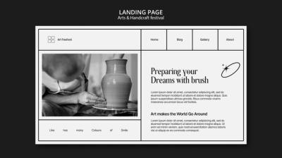 Minimalist Arts and Handcraft Landing Page Template – Free Download