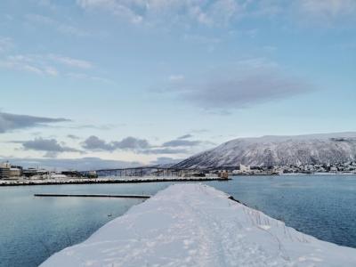 Snowy Lake Scenery in Tromso, Norway – Free Download