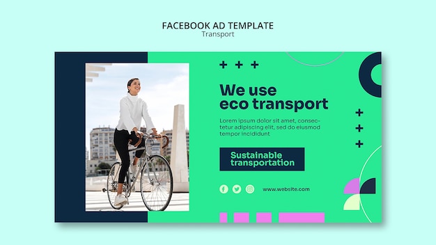 Flat Design Transport Template – Free Download