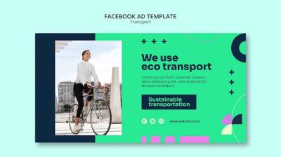 Flat Design Transport Template – Free Download