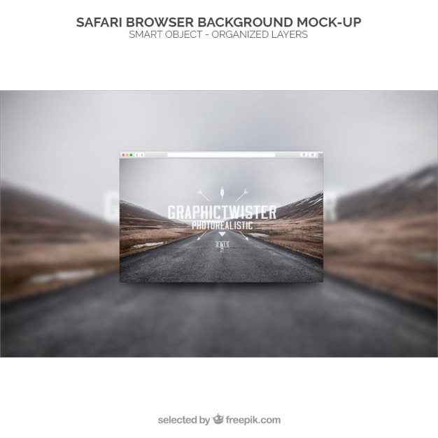 Safari Browser Background Mockup – Free Download