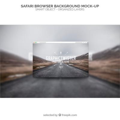 Safari Browser Background Mockup – Free Download