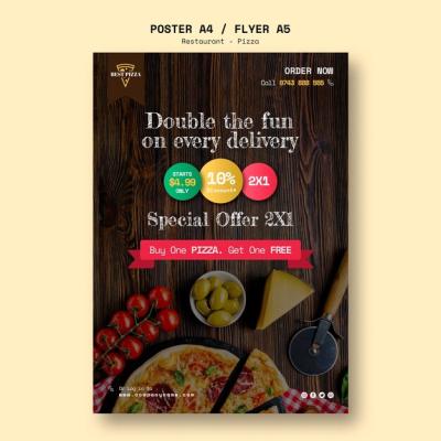 Pizza Restaurant Flyer Template – Free Download