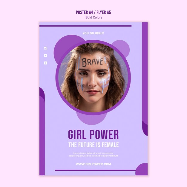 Girl Power Poster Template – Free Download