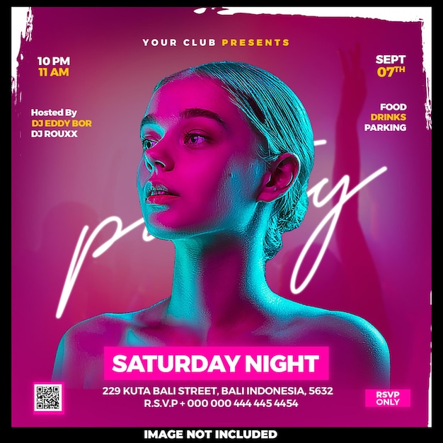 Club DJ Party Flyer Social Media Post – Free Download