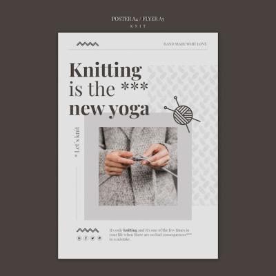 Knit Concept Poster Template – Free Download