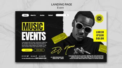 Event Landing Page Template Design – Free Download