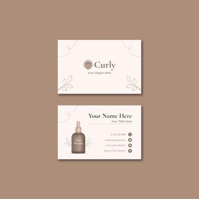 Curly Hair Flat Design Template – Free Download