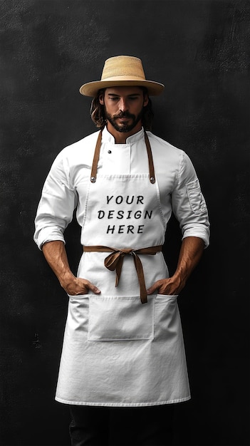 White Apron Mockup – Download Free Stock Photo