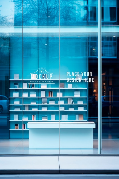 Bookshop Store Window Mockup – Download Free Stock Photo