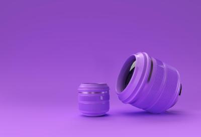 Realistic Camera Lens with Reflections 3D Rendering – Free Stock Photo, Download for Free