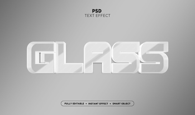 3D Editable Glass Text Effect – Free Download