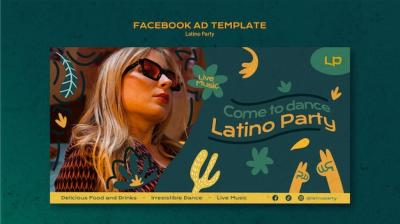 Latino Party Facebook Template – Free Download