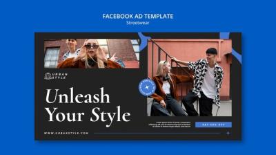 Flat Design Streetwear Facebook Template – Free Download