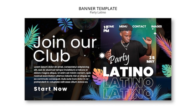 Latino Party Landing Page Template – Free to Download