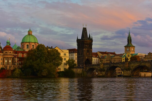 Historic Cityscape of Prague: Old Buildings, Bridges, and River – Free Stock Photo Download