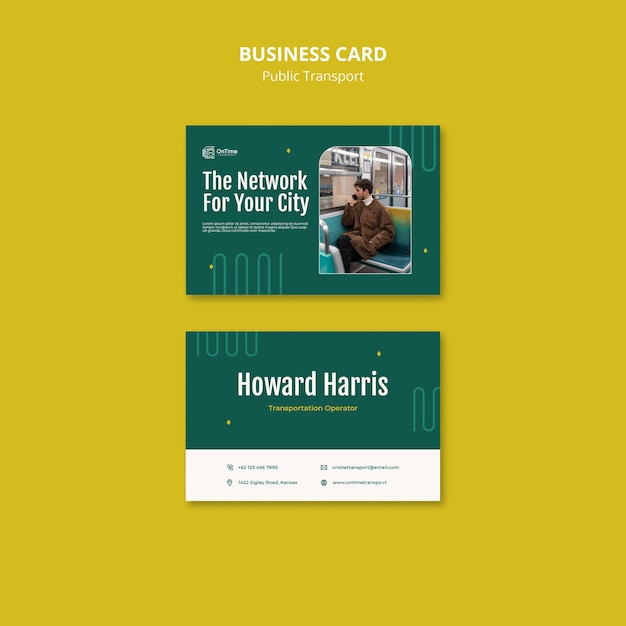 Public Transport Business Card – Free Download