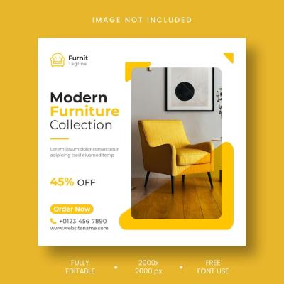 Furniture Sale Instagram Post and Social Media Template – Free Download