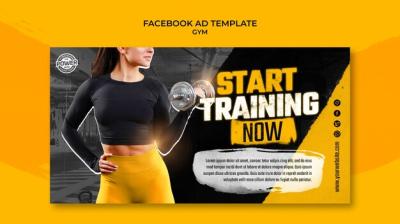 Flat Design Fitness and Gym Template – Free Download