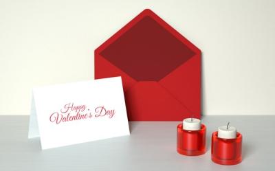 Valentine’s Card with Candles – Free Download