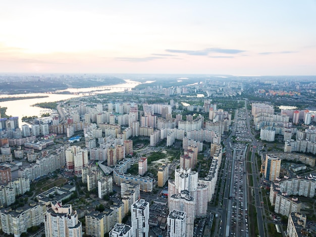 Aerial Panoramic Photography of Pozniaky District and Right Bank Dnieper in Kiev – Free Download