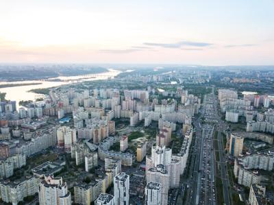 Aerial Panoramic Photography of Pozniaky District and Right Bank Dnieper in Kiev – Free Download