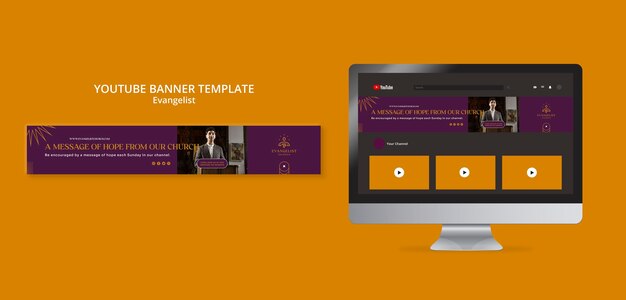 Evangelist Religion and Spirituality YouTube Banner Template – Free Download