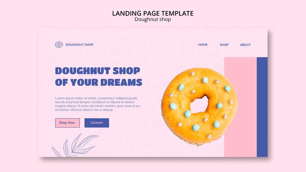 Doughnut Shop Landing Page Template – Free Download