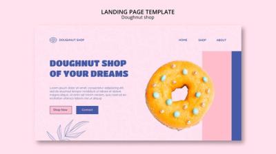 Doughnut Shop Landing Page Template – Free Download