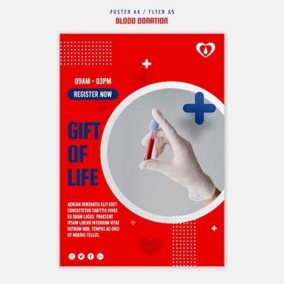 Blood Donation Register Flyer Template – Free Download