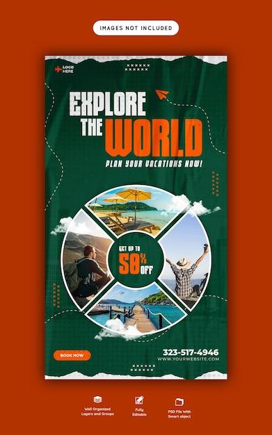 Travel and Tourism Instagram and Facebook Story Template – Free Download