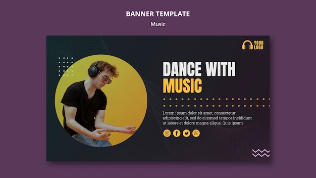 Dance Music Event PSD Template – Free to Download