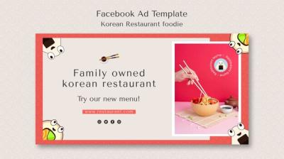 Korean Restaurant Facebook Template – Free Download