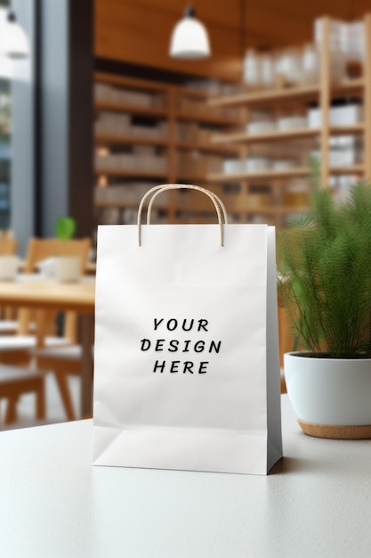 A White Bag Featuring Your Design – Free Download