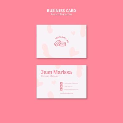 Tasty French Macarons Business Card – Free Download