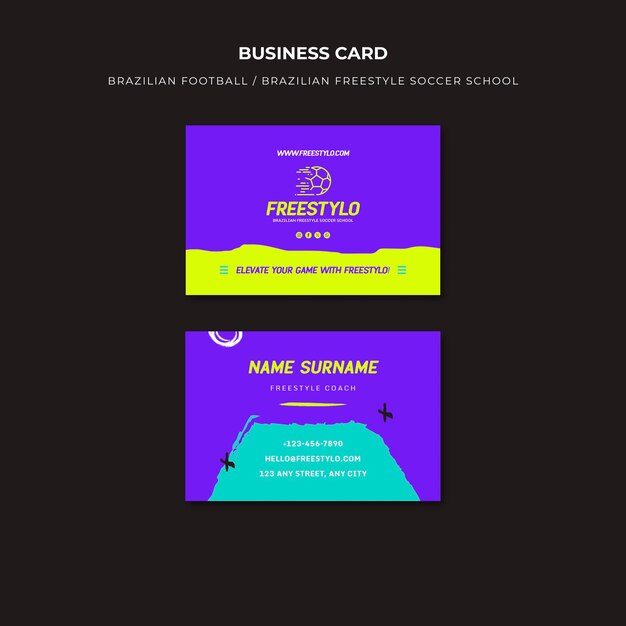 Brazilian Football Business Card Template – Free Download