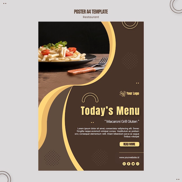 Pasta Restaurant Poster Template – Free Download