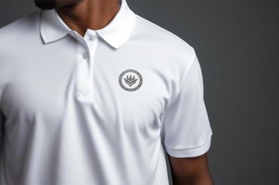 Embroidery Logo Effect Mockup on Polo Shirt – Free Download